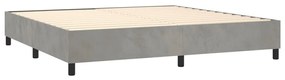 ΚΡΕΒΑΤΙ BOXSPRING ΜΕ ΣΤΡΩΜΑ ΑΝΟΙΧΤΟ ΓΚΡΙ 180X200 ΕΚ. ΒΕΛΟΥΔΙΝΟ 3132693