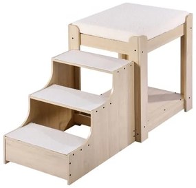 VEVOR Pet Bunk Bed with Stairs Dog/Cat Window Perch for Bedside Indoor Use