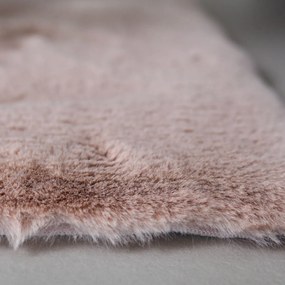 Στρογγυλό Xαλί Γούνινο (Φ100) Ravelia Fluffy Pink