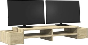 vidaXL Βάση Οθόνης με Αποθ. Sonoma Δρυς 100x27x15 εκ. Επεξεργ. Ξύλο