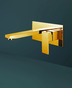 Acquanet Square 0850 Gold Brillo - Εντοιχιζόμενη μπαταρία νιπτήρα