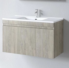 Πάγκος OMEGA BEIGE OAK 100 S3BOM100BON 97x44x60cm, Νιπτήρας 100x45