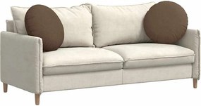 vidaXL Μαξιλάρια καθισμάτων 2 pcs Καφέ Ø50 x 19 εκ ύφασμα