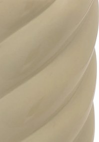 Βάζο Dermel pakoworld κεραμικό σε μπεζ απόχρωση Φ12x25εκ