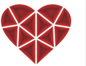 Intra απο ξύλο plywood 3mm-4mm πάχος 3D Heart Layer Mandala Δίασταση 260x260 cm INTRAFABR-4677908