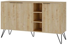 Μπουφές Clara 0207489 142x35,6x83cm Natural Melamine, Metal
