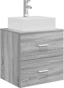vidaXL Σετ Επίπλων Μπάνιου 4 pcs Γκρι Sonoma