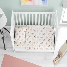 Σεντόνι Βρεφικό Unicorn 209 White-Salmon DimCol Crib 80x110cm 100% Βαμβάκι