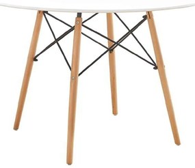 Τραπέζι Wood ART Λευκό D.120cm H.71cm