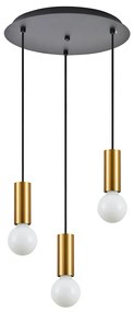 Φωτιστικό Οροφής Τρίφωτο Homelighting Adept Tube 77-8571 Gold Matt