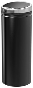 HOMCOM Κάδος Απορριμμάτων με Αισθητήρα Κίνησης, Ανοξείδωτος Χάλυβας, 30,5 cm x 30,5 cm x 81,5 cm, Μαύρο