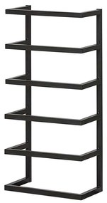 Κρεμάστρα Πετσετών Επιτοίχια Carre 5 Θέσεων 24x12x48cm Black Sealskin Μέταλλο