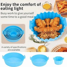 Σετ 6 Τμχ. Φόρμα Σιλικόνης για Φριτέζα Αέρος - Γαλάζιο