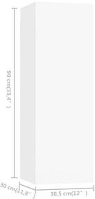 vidaXL Έπιπλα Τηλεόρασης Σετ 6 Τεμαχίων Λευκό από Επεξ. Ξύλο