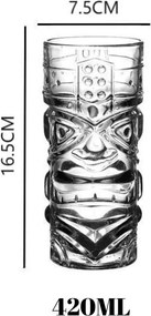 Cocktail Glass Set (2 Pieces) Tiki Transparent