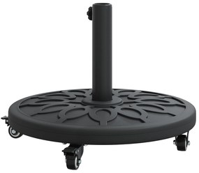 vidaXL Βάση Ομπρέλας με Ρόδες για Πόλους Ø38-48 mm 13 kg Στρογγυλή