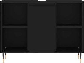 vidaXL Ντουλάπι Μπάνιου Μαύρο 80 x 33 x 60 εκ. από Επεξεργασμένο Ξύλο
