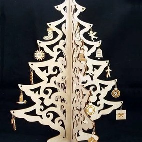 Σετ των 3 Intra απο ξύλο plywood 3mm-4mm πάχος – Συμπλεκόμενο Ξύλινο τρισδιάστατο ξύλο χριστουγεννιάτικου δέντρου 15x20 cm INTRAVECTRY-MY547904