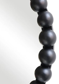 Καθρέπτης Τοίχου Specio Μαύρο Ξύλο Φ60x4.5εκ. 60x4.5x60 εκ.