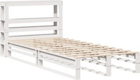 vidaXL Σκελετός Κρεβ. Χωρίς Στρώμα Λευκό 75x190 εκ Μασίφ Πεύκο