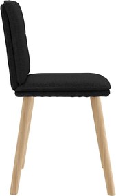 vidaXL Καρέκλες Τραπεζαρίας 6 τεμ. Μαύρες Υφασμάτινες