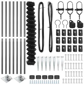 vidaXL Στύλος Περιφράξεων Γκρι 10 x 1,6 μ (60 x 60 mm δίχτυ)