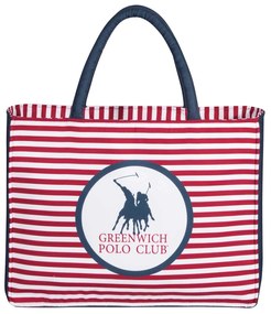 Τσάντα Θαλάσσης Polyester 46x36εκ. Essential 4027 Μπλε-Κόκκινη Greenwich Polo Club