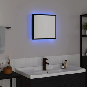 vidaXL Καθρέφτης μπάνιου LED Μαύρη Οξυά 40 x 37 x 8.5 εκ.