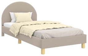 vidaXL Κρεβάτι Παιδικής Κρεβατοκάμαρας με Κεφαλάκι Ανοιχτό γκρι