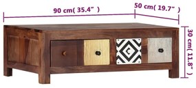 vidaXL Τραπεζάκι Σαλονιού 90 x 50 x 30 εκ. από Μασίφ Ξύλο Ακακίας