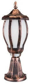 VERDI 203-0235 Vintage Επιδαπέδιο Φωτιστικό Φαναράκι Μονόφωτο 1 x E27 IP44 Χάλκινο Πλαστικό Σώμα-Μ17 x Π17 x Υ47cm Globostar-203 203-0235