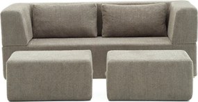 Διθέσιος Καναπές Κρεβάτι Γκρι VILORO 90x200x75