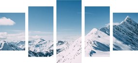 Εικόνα 5 μερών μιας χιονισμένης οροσειράς - 100x50
