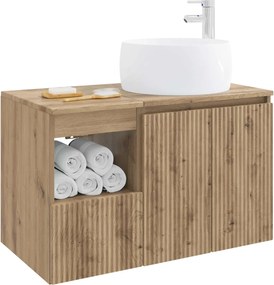 vidaXL Σετ Επίπλων Μπάνιου 2 τμχ. Artisan Δρυς Επεξεργασμένο Ξύλο