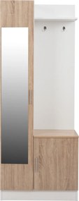 ΕΠΙΠΛΟ ΕΙΣΟΔΟΥ ΜΕ ΚΑΘΡΕΠΤΗ JANICE HM2264 SONAMA ΛΕΥΚΟ 70x37x181 εκ.