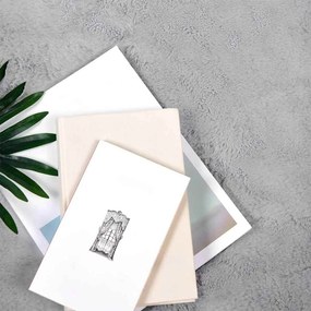 vidaXL Χαλιά Ψεύτικου Κουνελιού Olite Γκρι Ø 120 εκ. Πολυεστέρας