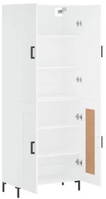 vidaXL Ντουλάπι Λευκό 69,5x34x180 εκ. από Επεξεργασμένο Ξύλο