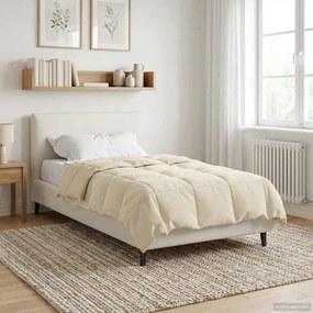 VidaXL Χειμερινό Παπλωματοθήκη 135 x 200 cm Χειμώνας Κρεμ Αναπνεύσιμο