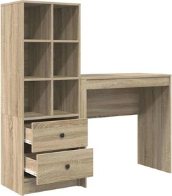 vidaXL Γραφείο με συρτάρι 2 pcs Δρύς Sonoma