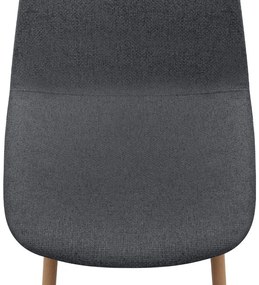 Καρέκλα τραπεζαρίας Iris Megapap γκρι ύφασμα - μεταλλικό φυσικό πόδι 43x50x85εκ.