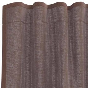 vidaXL Κουρτίνες Voile με τσέπες ράβδου 2 τεμάχια Καφέ