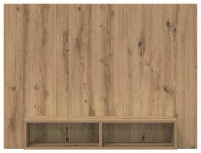 vidaXL Τηλεοπτική Κάβα Τοίχου artisan δρυς 120 x 23.5 x 90 εκ.