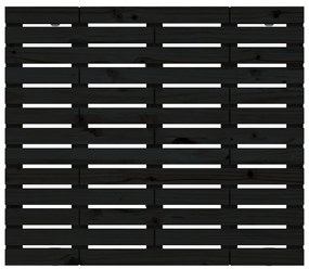vidaXL Κεφαλάρι Τοίχου Μαύρο 106x3x91,5 εκ. από Μασίφ Ξύλο Πεύκου