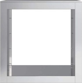 vidaXL Ράφι Καυσόξυλων 60x40x60 εκ. Γαλβανιζέ Ατσάλι