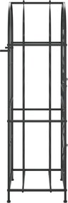 vidaXL Ραφιέρα Κρασιών 41 Μπουκ. Μαύρη 45x36x120 εκ. Σφυρήλατο Σίδερο