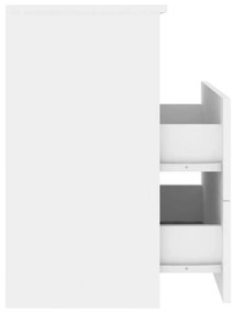 Κομοδίνα 2 τεμ. Λευκά 50 x 32 x 60 εκ. από Μοριοσανίδα - Λευκό
