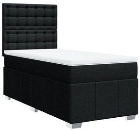 ΚΡΕΒΑΤΙ BOXSPRING ΜΕ ΣΤΡΩΜΑ ΜΑΥΡΟ 90X200 ΕΚ. ΥΦΑΣΜΑΤΙΝΟ 3293867