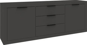 Μπουφές Doha pakoworld σε ανθρακί απόχρωση 210x45x80.5εκ