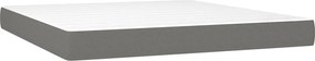 vidaXL Κρεβάτι Boxspring με Στρώμα Σκούρο Γκρι 180x200 εκ Υφασμάτιν