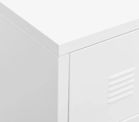 vidaXL Έπιπλο Τηλεόρασης Βιομηχανικό Λευκό 105 x 35 x 42 εκ. Μεταλλικό